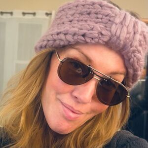 Frosted Plum Cozy Knit Headband